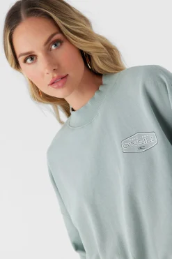Women O’Neill Graphic Tees & Tanks<MOMENT CREW NECK CROPPED FLEECE