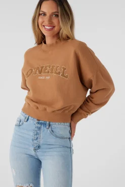 Women O’Neill Sweaters, Hoodies & Fleece<MOMENT CREW NECK CROPPED FLEECE