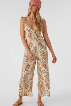 Women O’Neill Jumpsuits & Rompers<MONYCA SOFIA FLORAL FLUTTER TANK JUMPSUIT