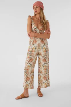 Women O’Neill Jumpsuits & Rompers<MONYCA SOFIA FLORAL FLUTTER TANK JUMPSUIT