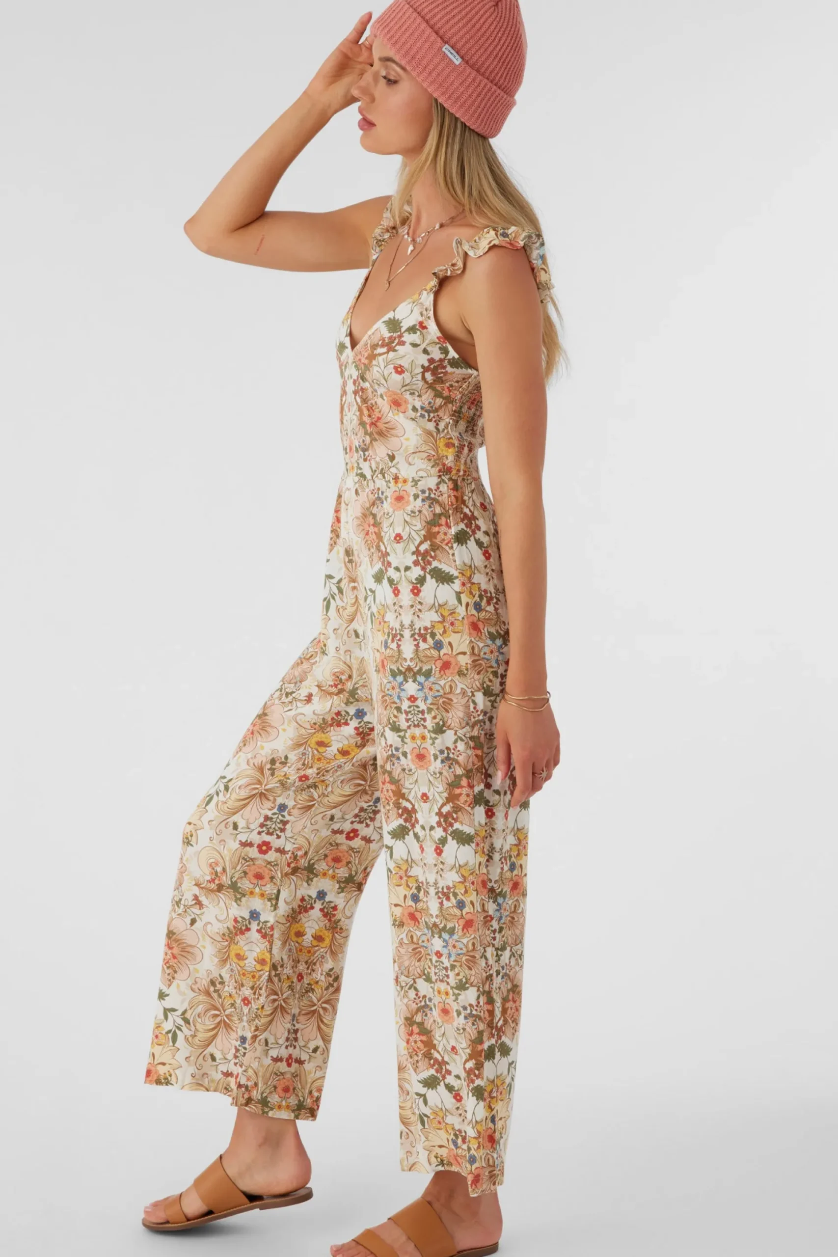 Women O’Neill Jumpsuits & Rompers<MONYCA SOFIA FLORAL FLUTTER TANK JUMPSUIT