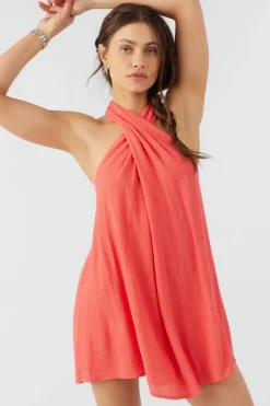 Women O’Neill Dresses<NAIMA SOLID HALTER DRESS