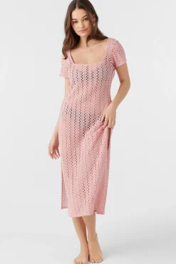 Women O’Neill Cover-Ups<NINA MIDI CROCHET LACE COVER-UP DRESS