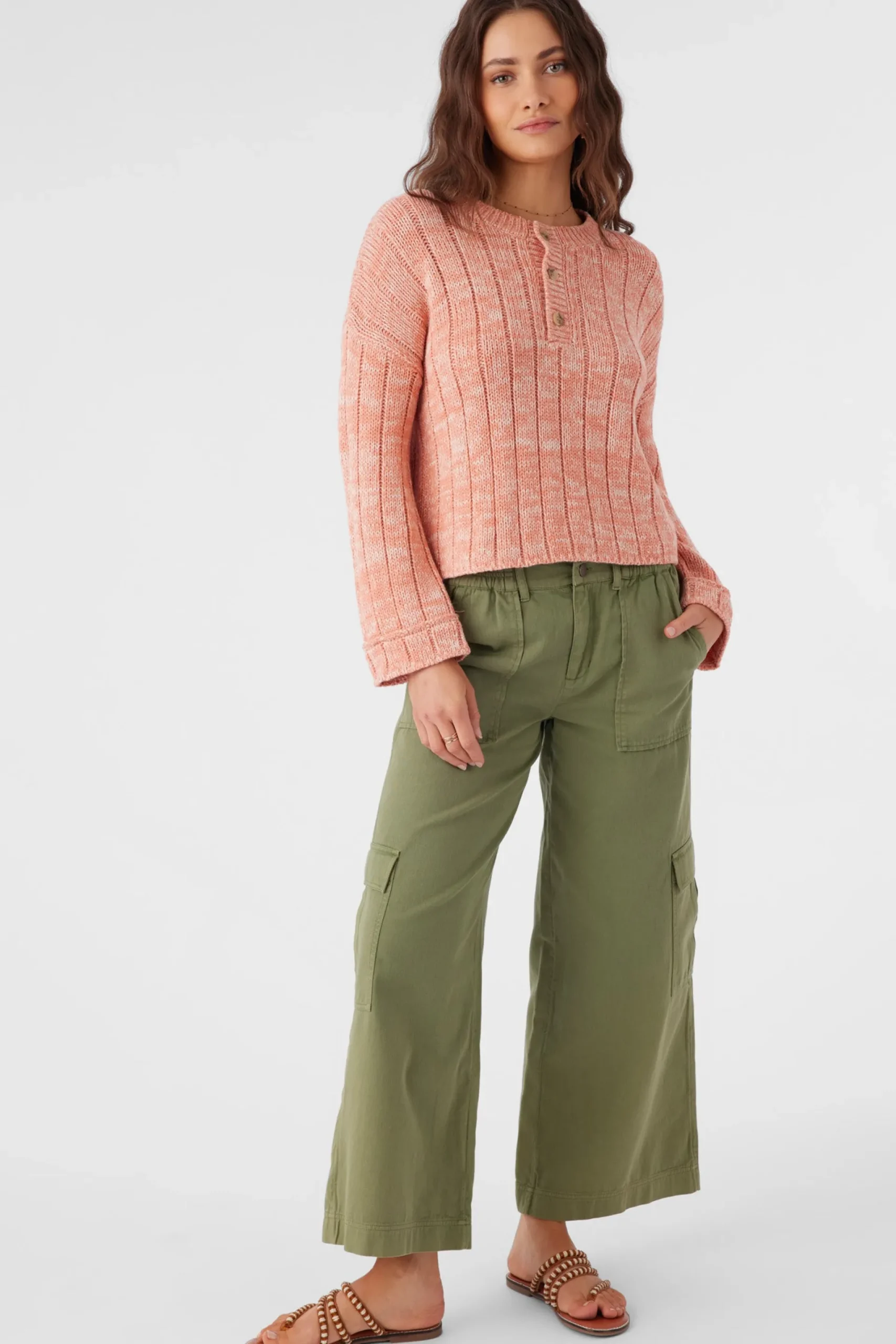 Women O’Neill Sweaters, Hoodies & Fleece<OCEANFRONT HENLEY LONG SLEEVE SWEATER