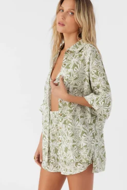 Women O’Neill Cover-Ups|Tops<OLIVIA HALFMOON OVERSIZED COVER-UP SHIRT