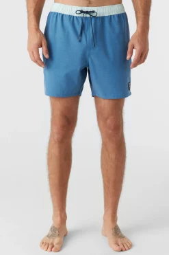 O’Neill Side Pockets|Swim Trunks<O'RIGINALS SOLID ELASTIC WAIST 16" SWIM TRUNKS