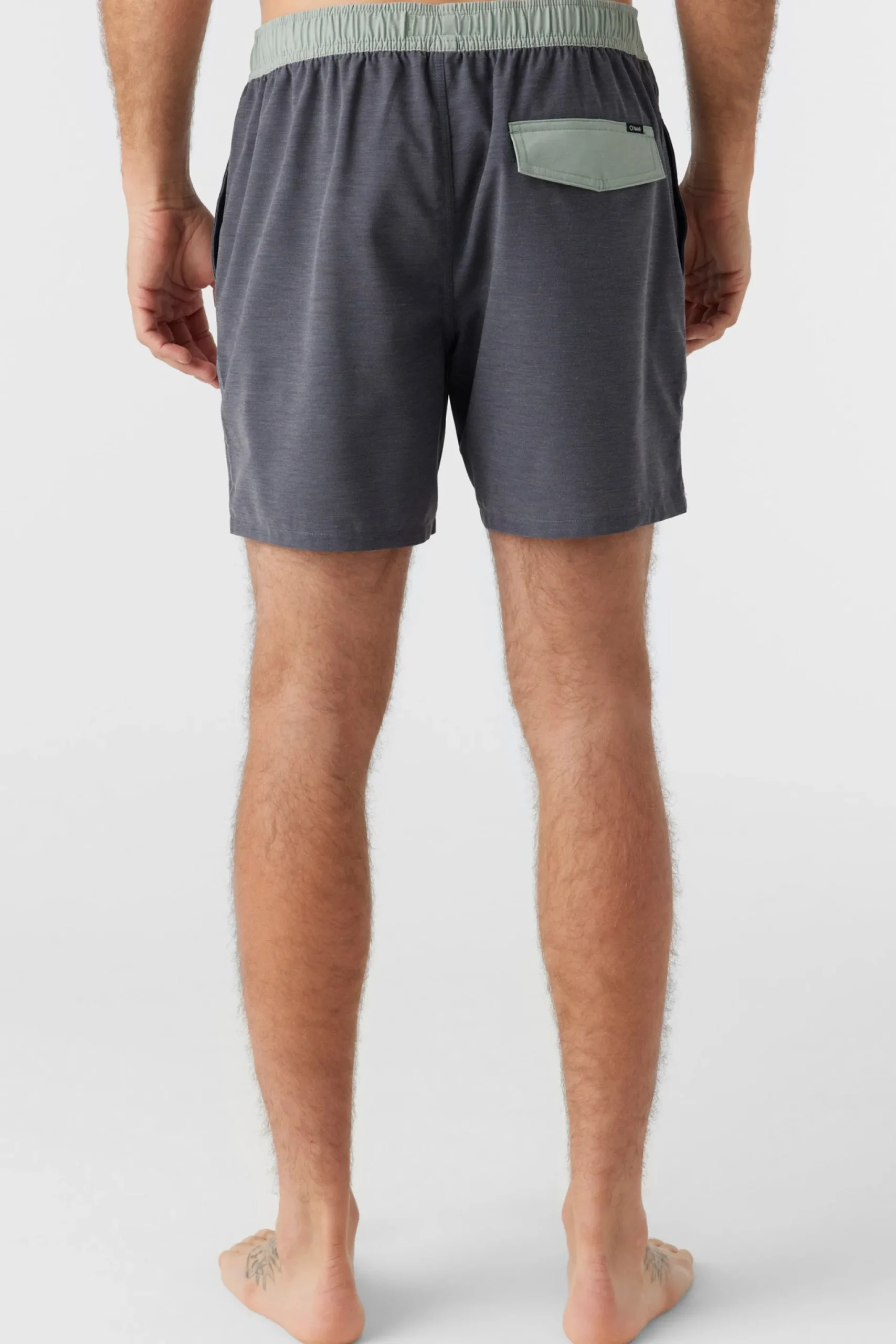 O’Neill Side Pockets<O'RIGINALS SOLID ELASTIC WAIST 16" SWIM TRUNKS