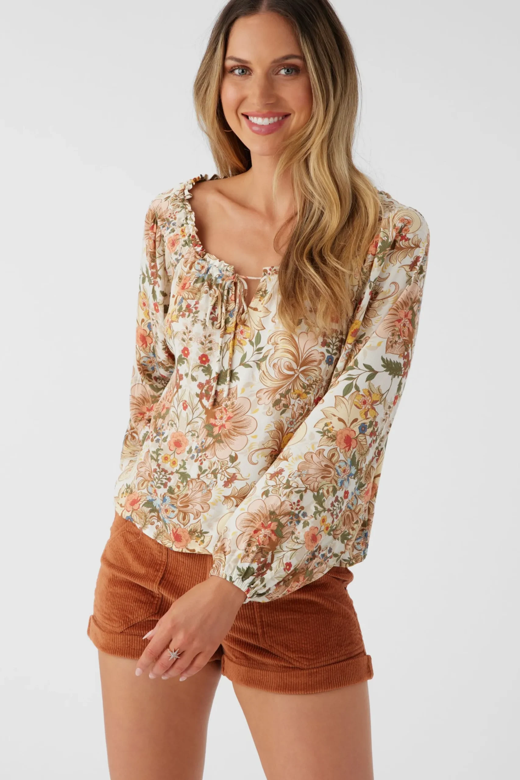 Women O’Neill Tops<RIVER SOFIA FLORAL LONG SLEEVE TOP