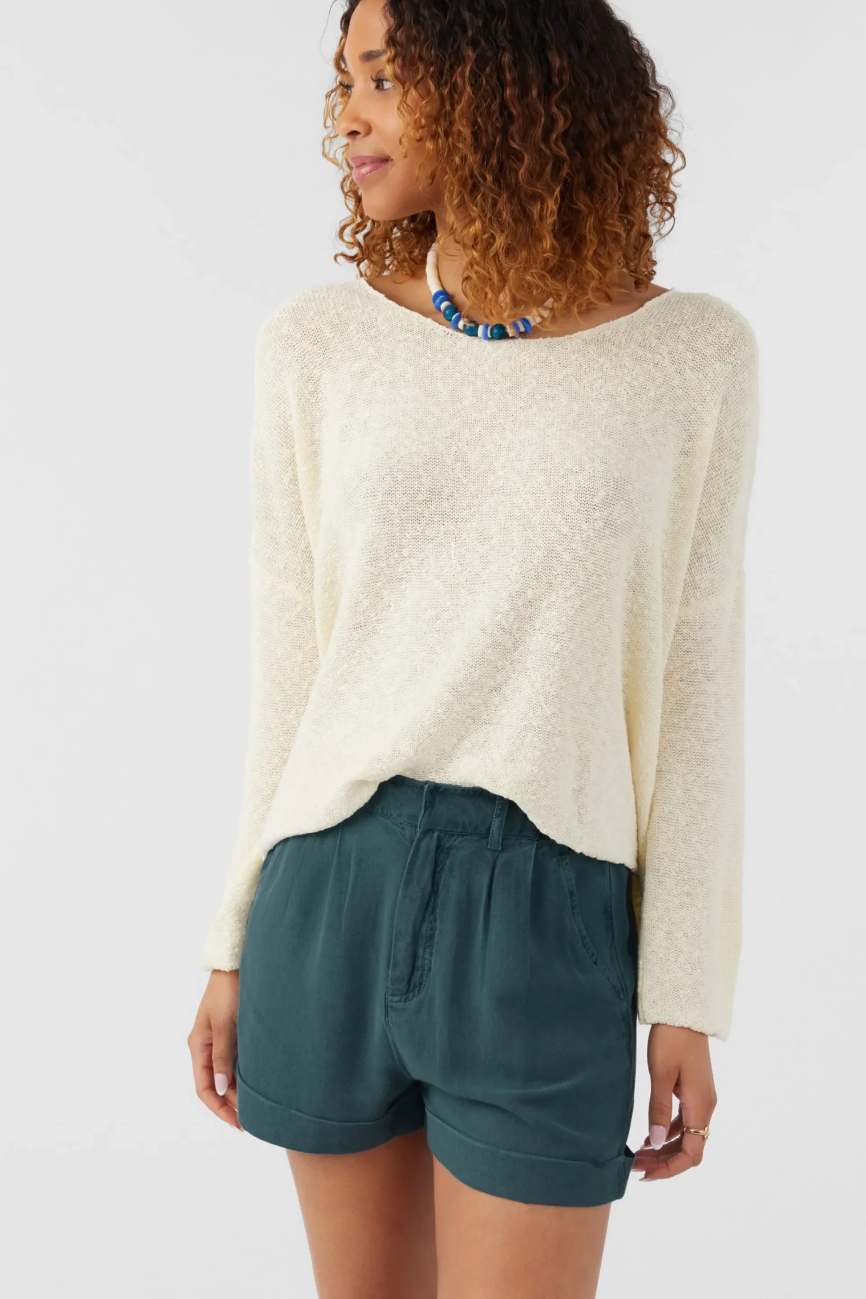 Women O’Neill Bottoms<ROWAN LINEN BLEND SHORTS