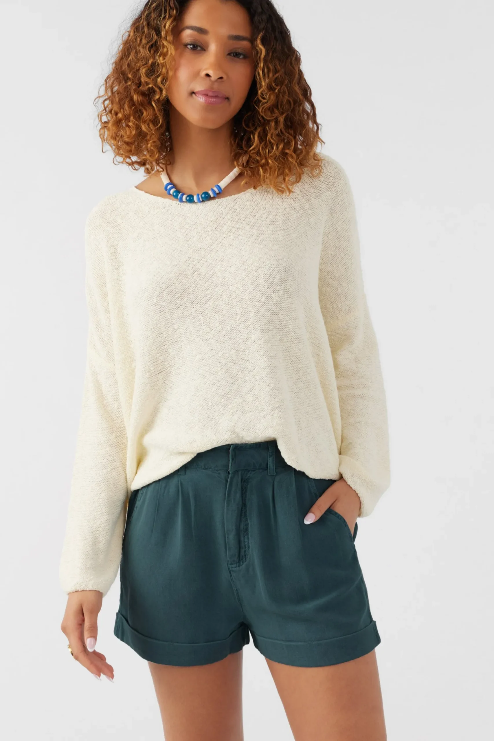Women O’Neill Bottoms<ROWAN LINEN BLEND SHORTS