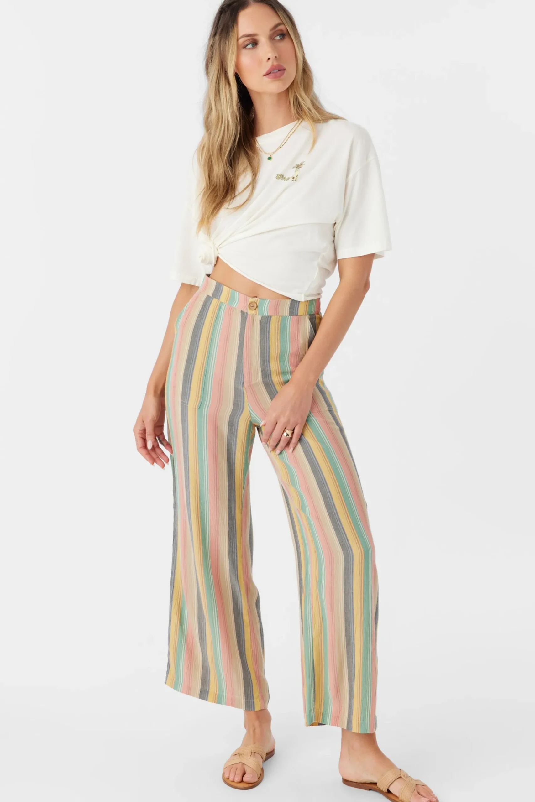 Women O’Neill Bottoms<RYLAN BEACHBOUND STRIPE WIDE LEG PANTS