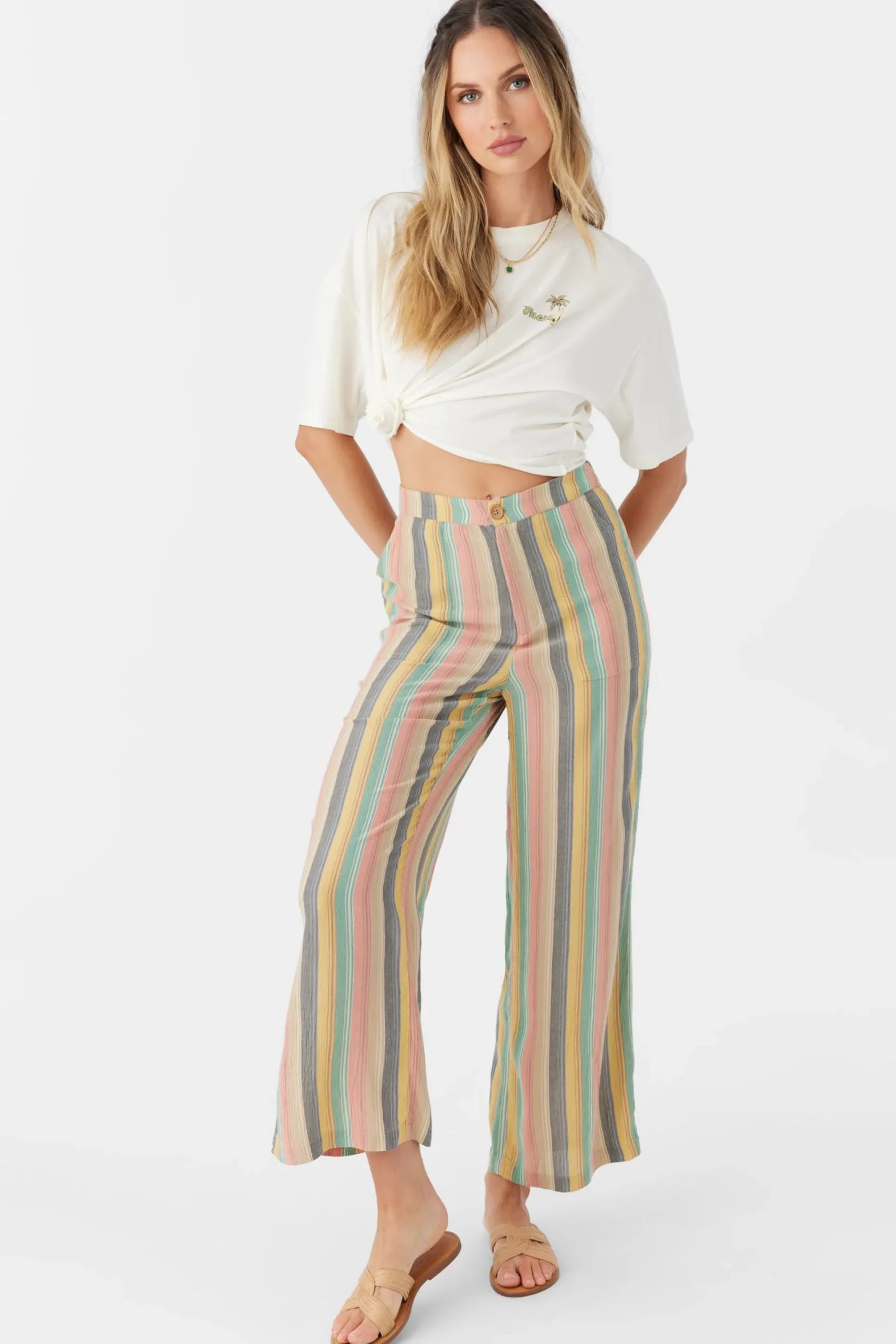 Women O’Neill Bottoms<RYLAN BEACHBOUND STRIPE WIDE LEG PANTS