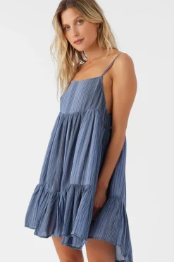 Women O’Neill Cover-Ups<SALTWATER ESSENTIALS RILEE STRIPED COVER-UP DRESS