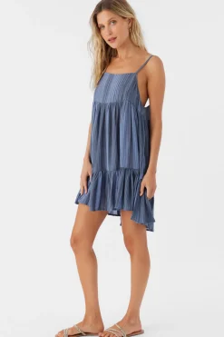Women O’Neill Cover-Ups<SALTWATER ESSENTIALS RILEE STRIPED COVER-UP DRESS