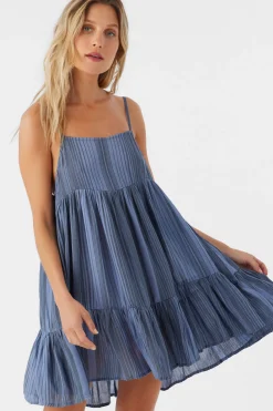 Women O’Neill Cover-Ups<SALTWATER ESSENTIALS RILEE STRIPED COVER-UP DRESS
