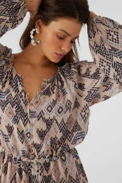 Women O’Neill Jumpsuits & Rompers<SCARLETTE PALMER PRINT LONG SLEEVE ROMPER