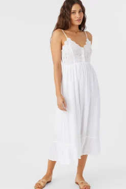 Women O’Neill Dresses<SHIBA EMBROIDERED MIDI DRESS