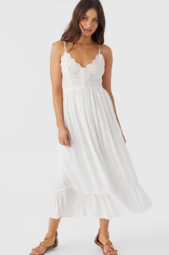 Women O’Neill Dresses<SHIBA EMBROIDERED MIDI DRESS