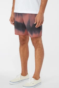 O’Neill Shorts<STOCKTON PRINT ELASTIC WAIST 18" HYBRID SHORTS
