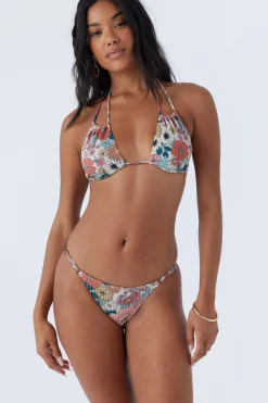 Women O’Neill Halter<TENLEY FLORAL VENTURA MULTI-WAY HALTER TOP