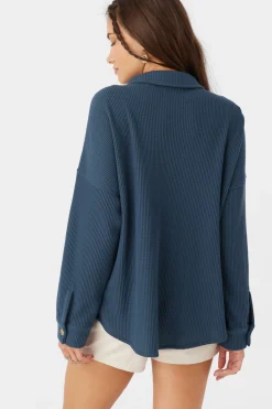 Women O’Neill Tops<TOUR WAFFLE KNIT OVERSIZED FIT SHACKET