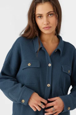 Women O’Neill Tops<TOUR WAFFLE KNIT OVERSIZED FIT SHACKET