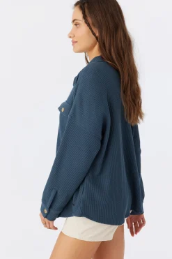 Women O’Neill Tops<TOUR WAFFLE KNIT OVERSIZED FIT SHACKET
