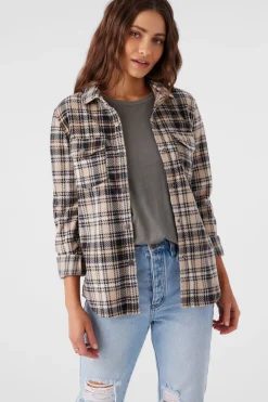 Women O’Neill Tops<ZUMA SUPERLEECE FLANNEL SHIRT